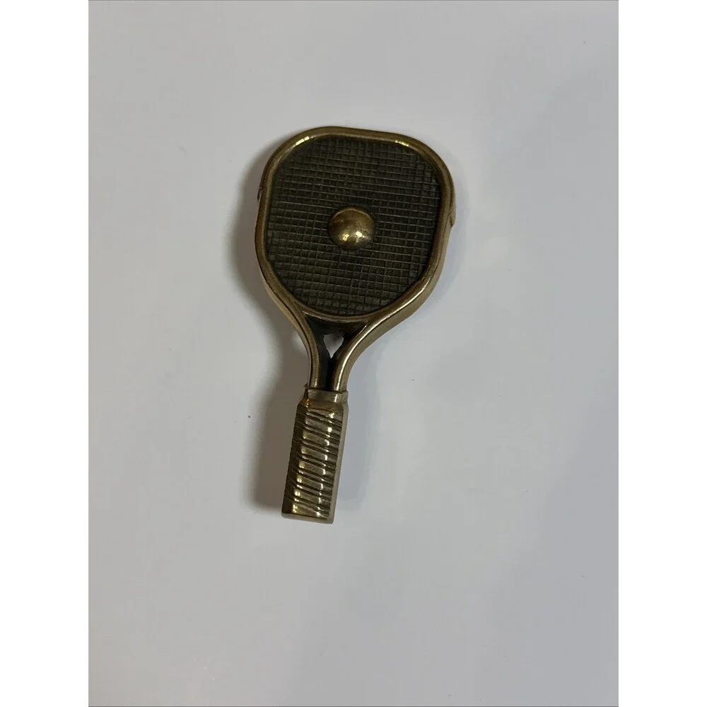 Tennis Racket Baron Belt Buckle Racquet Ball 1978 Sports Vintage Solid Brass